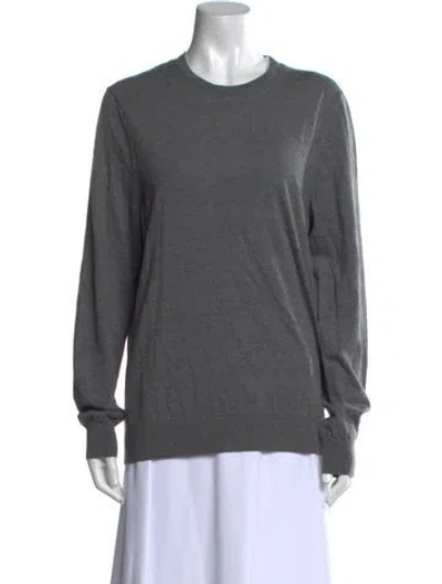 Pre-owned Acne Studios Merino Wool Crew Neck Sweater In Gray