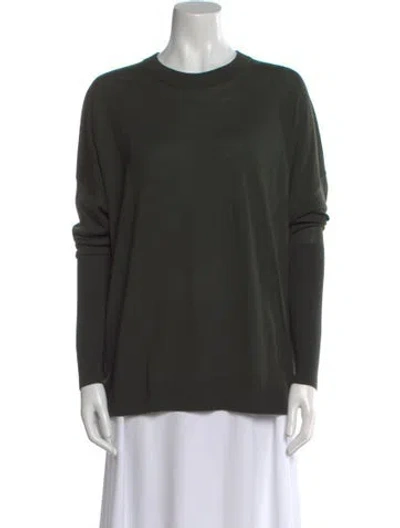 Pre-owned Acne Studios Merino Wool Crew Neck Sweater In Green