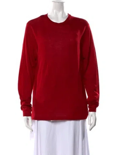 Pre-owned Acne Studios Merino Wool Crew Neck Sweater In Red