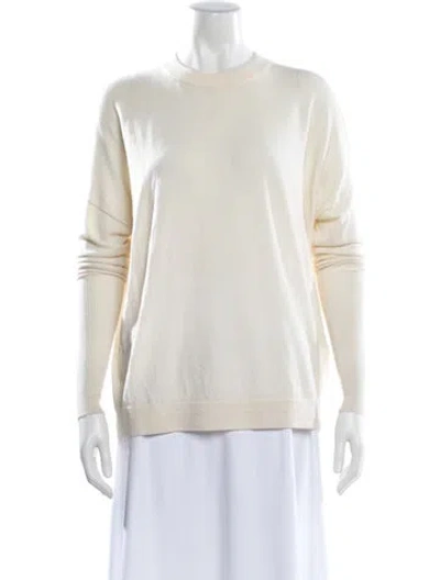 Pre-owned Acne Studios Merino Wool Crew Neck Sweater In White