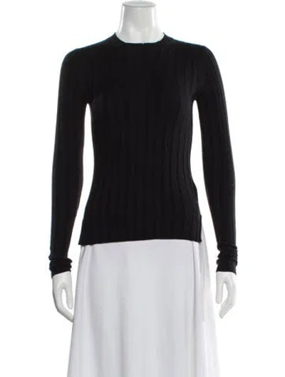 Pre-owned Acne Studios Merino Wool Crew Neck Top In Black