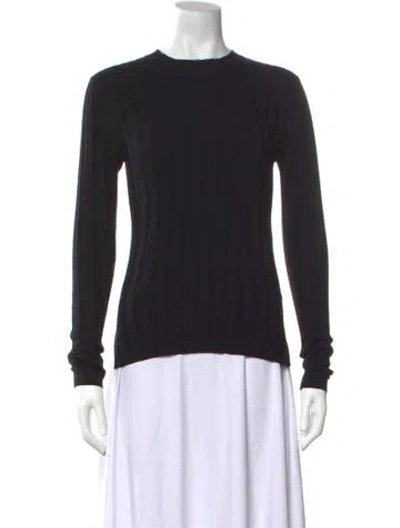 Pre-owned Acne Studios Merino Wool Crew Neck Top In Black