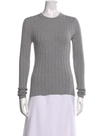 Pre-owned Acne Studios Merino Wool Crew Neck Top In Gray