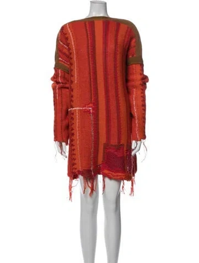 Pre-owned Acne Studios Merino Wool Dress In Orange