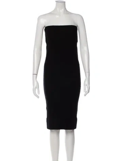 Pre-owned Acne Studios Merino Wool Knee-length Dress In Black