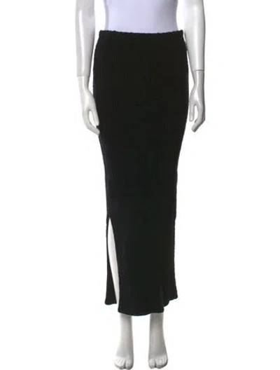 Pre-owned Acne Studios Merino Wool Midi Length Skirt In Black
