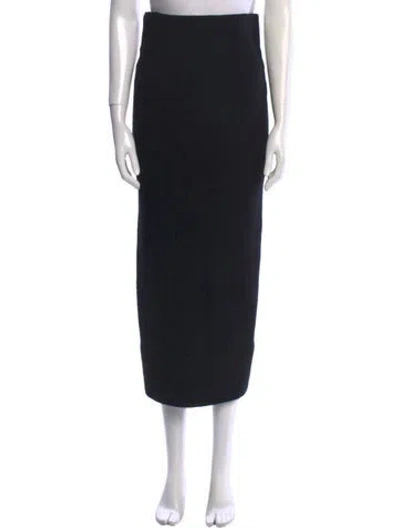 Pre-owned Acne Studios Merino Wool Midi Length Skirt In Gray