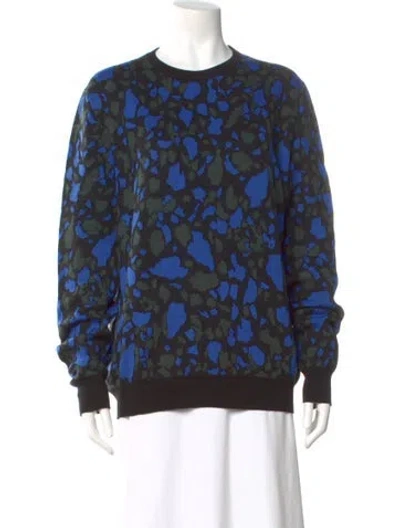 Pre-owned Acne Studios Merino Wool Printed Sweater In Black