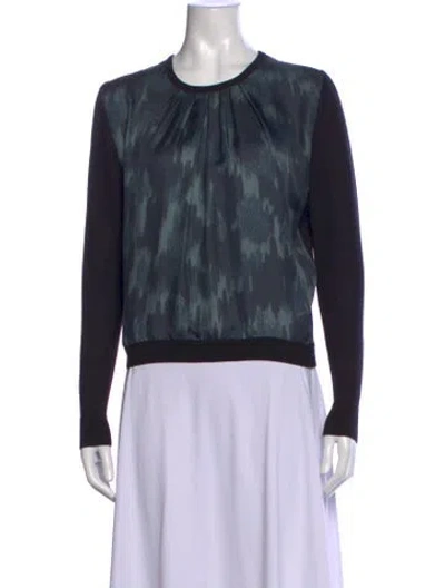 Pre-owned Acne Studios Merino Wool Printed Top In Blue