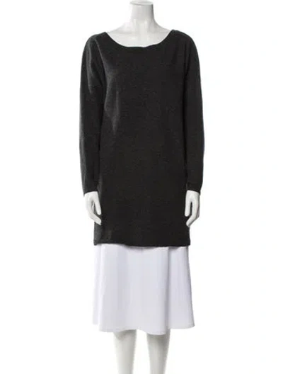 Pre-owned Acne Studios Merino Wool Scoop Neck Sweater In Gray