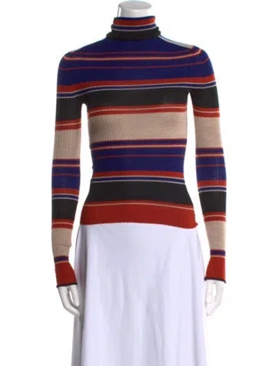 Pre-owned Acne Studios Merino Wool Striped Sweater In Blue