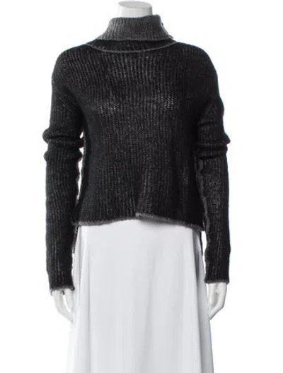 Pre-owned Acne Studios Merino Wool Turtleneck Sweater In Black