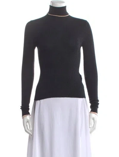 Pre-owned Acne Studios Merino Wool Turtleneck Sweater In Black