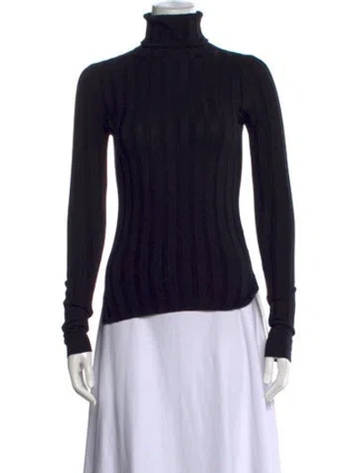 Pre-owned Acne Studios Merino Wool Turtleneck Sweater In Black