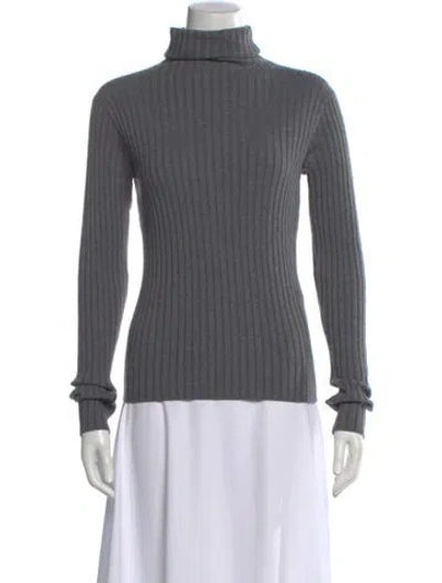 Pre-owned Acne Studios Merino Wool Turtleneck Sweater In Gray