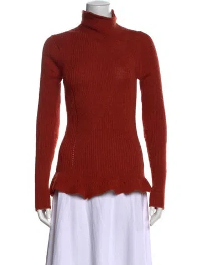 Pre-owned Acne Studios Merino Wool Turtleneck Sweater In Orange