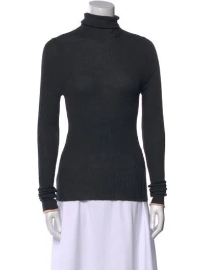 Pre-owned Acne Studios Merino Wool Turtleneck Top In Gray