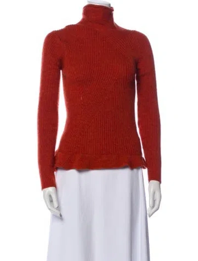 Pre-owned Acne Studios Merino Wool Turtleneck Top In Orange