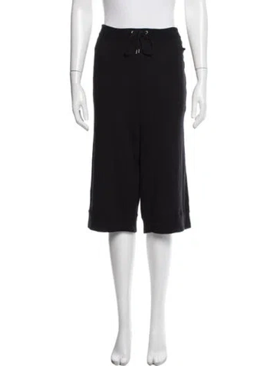 Pre-owned Acne Studios Merino Wool Wide Leg Pants In Black