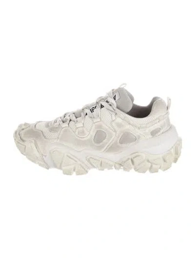Pre-owned Acne Studios Mesh Distressed Accents Chunky Sneakers In Neutrals