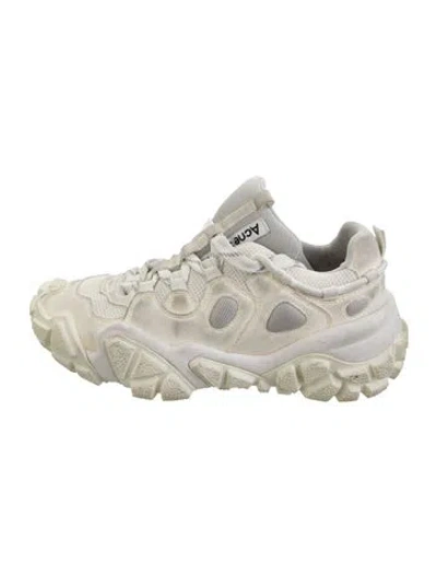 Pre-owned Acne Studios Mesh Distressed Accents Chunky Sneakers In White