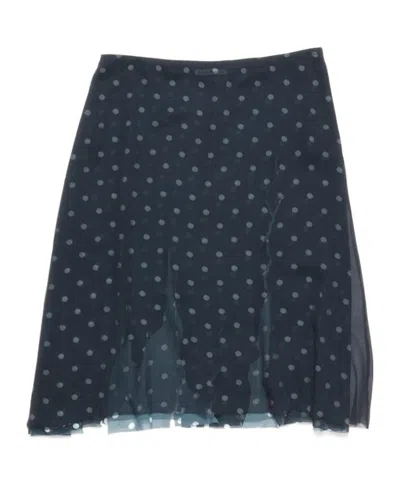 Acne Studios Mesh Layered Skirt In Black