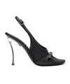 Acne Studios Mesh Slingback Heels In Black