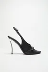 Acne Studios Mesh Slingback Heels In Black