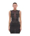 Acne Studios Mesh Work Vest In Black