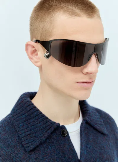 Acne Studios Metal Frame Sunglasses In Black