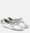 Acne Studios Ballerinas Aus Metallic-leder In Silber