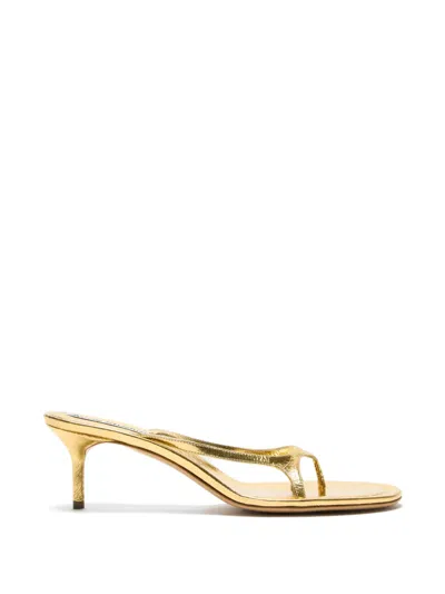 Acne Studios Metallic Leather Sandals In Gold