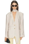 Acne Studios Micro Check Blazer In White