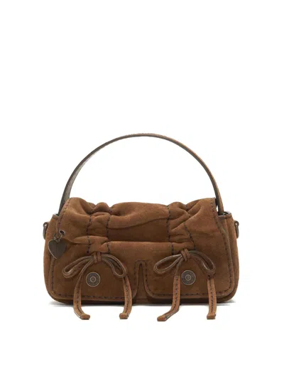 Acne Studios Micro Crossbody In Brown