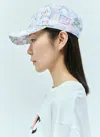 Acne Studios Women Micro Face Patch Baseball Cap In Pink