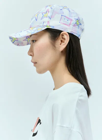 Acne Studios Micro Face Patch Baseball Cap In Pink