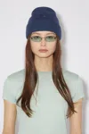 Acne Studios Navy Micro Patch Beanie In Ink Blue