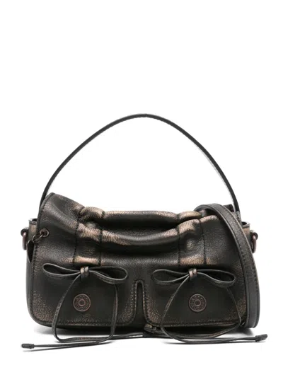 Acne Studios Micro Multipocket Cross Body Bag In Brown