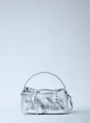 Acne Studios Women Micro Multipocket Handbag In Silver