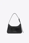 Acne Studios Micro Platt Abrasivato Shoulder Bag In Black