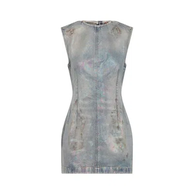 Acne Studios Mid-blue Cotton Denim Mini Dress