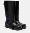 Acne Studios Mid-calf Leather Boots In Black