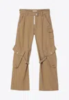 Acne Studios Mid-rise Cargo Pants In Brown