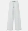 Acne Studios Mid-rise Cotton And Linen Wide-leg Pants In Light Blue