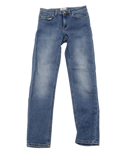 Acne Studios Mid Rise Jeans In Blue Cotton