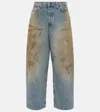 Acne Studios Baggy Jeans Mid Blue In Blue