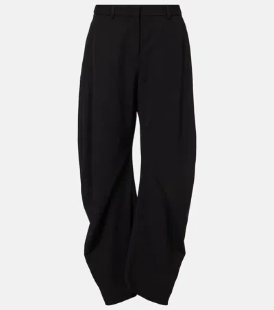 Acne Studios Weite Mid-rise-hose In Schwarz