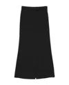 Acne Studios Mid-waist Flared Midi Skirt In Black