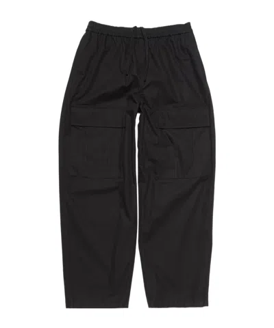 Acne Studios Mid-waist Work Casual Pants In Black