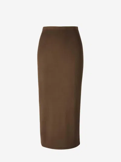 Acne Studios Esta Skirt In Brown